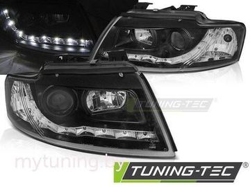 Передние фары для Audi A4 B6 Cabrio (02-06) черная