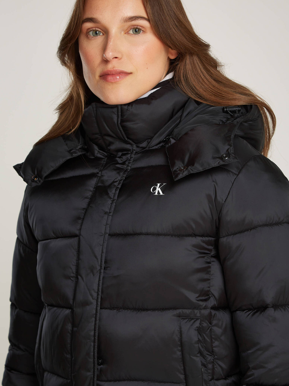 Сатиновая куртка CALVIN KLEIN JEANS - черный(J20J224616)