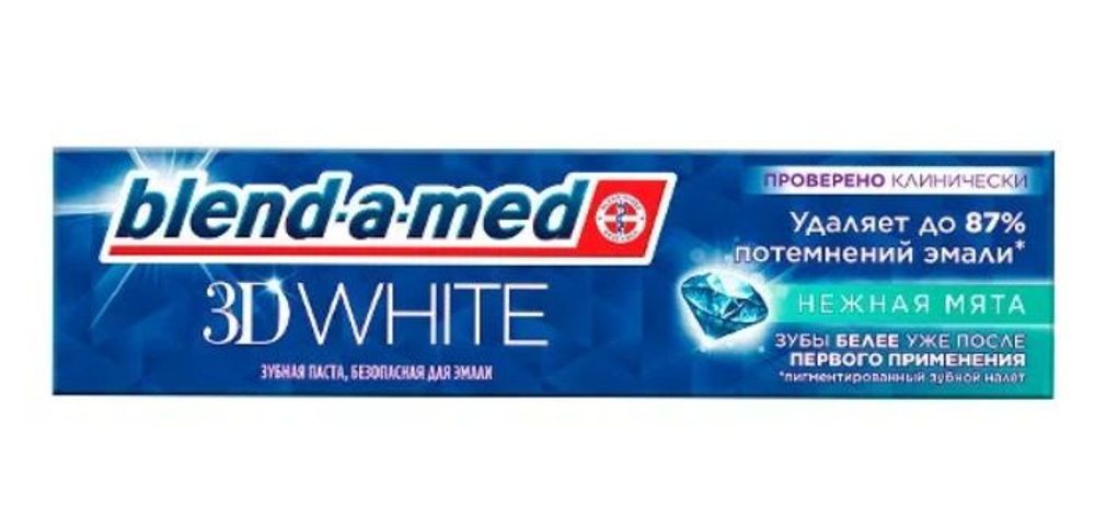 BLEND_A_MED 75 мл. Зубная паста 3D White Нежная мята