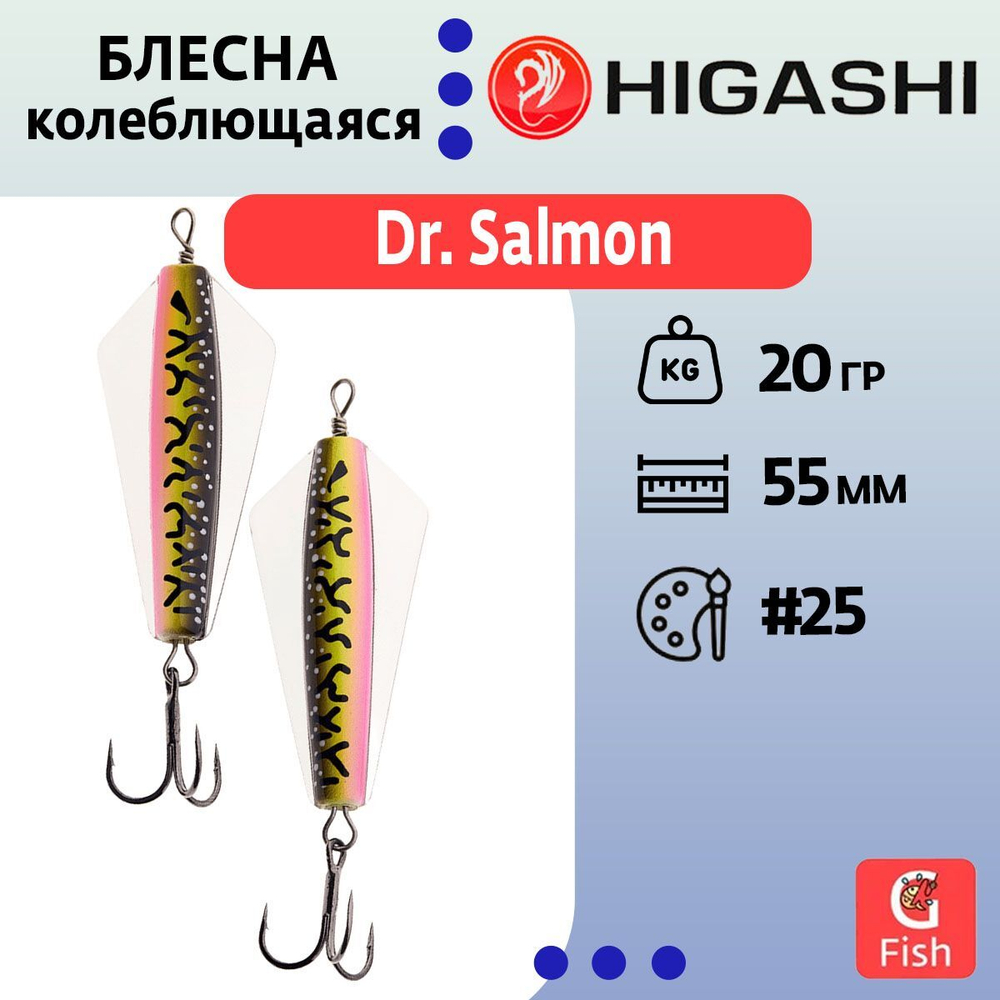 Блесна колеблющаяся Dr. Salmon 26g #21