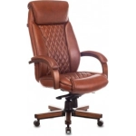 Кресло руководителя Бюрократ T-9924WALNUT светло-коричневый Leather Eichel