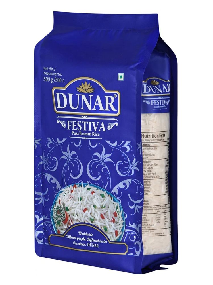 Рис Dunar Басмати Festiva шлифованный 500 г 2 шт