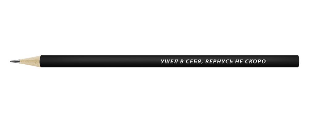 Карандаш чернографитный заточенный ТМ (HB) 16 шт, ушел в себя, вернусь не скоро, ВКФ SUV-029