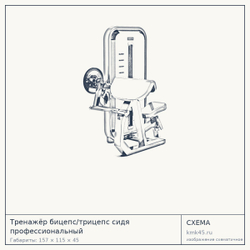 Тренажёр бицепс/трицепс сидя профессиональный — от 163 000 ₽