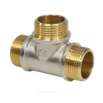 Тройник латунь никель Ду 15 (1/2") НР/НР/НР 9010 ГОСТ 32585-2013 Aquasfera 9010-01