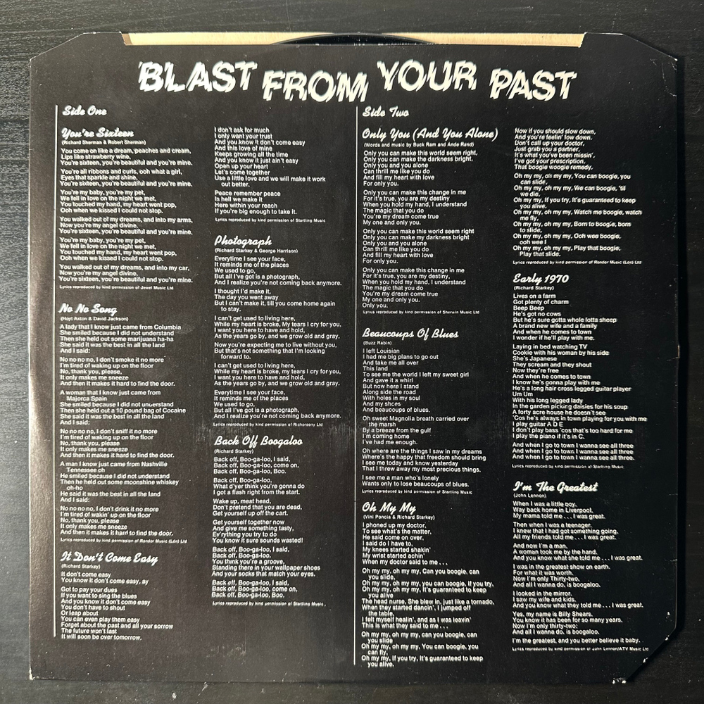 Ringo Starr ‎– Blast From Your Past (Англия 1975г.)