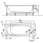 Ванна Kolpa san TAMIA 150x70 (1W28)