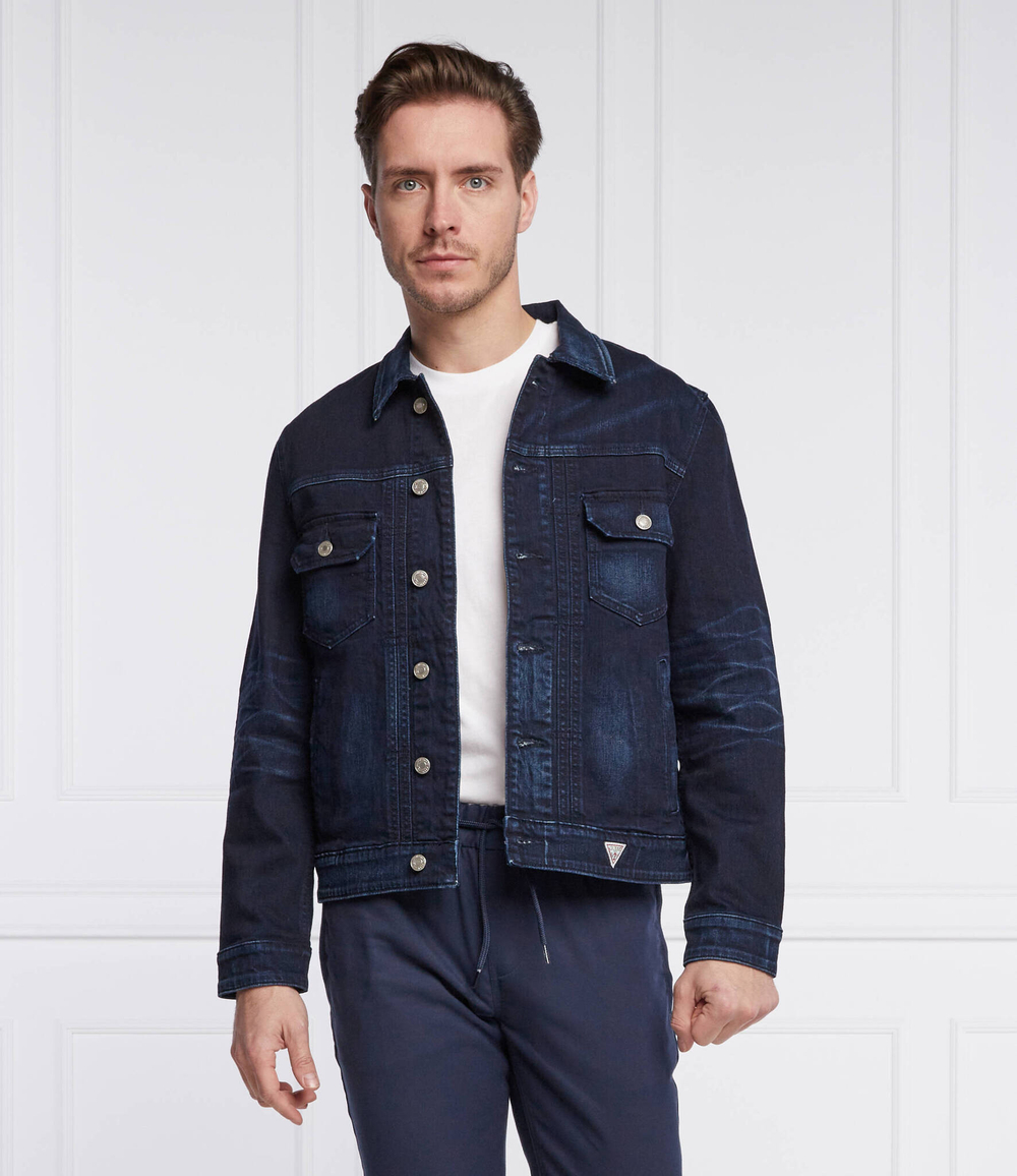 куртка джинсовая lewis GUESS - темно-синий(M1BN02 D3CF4)