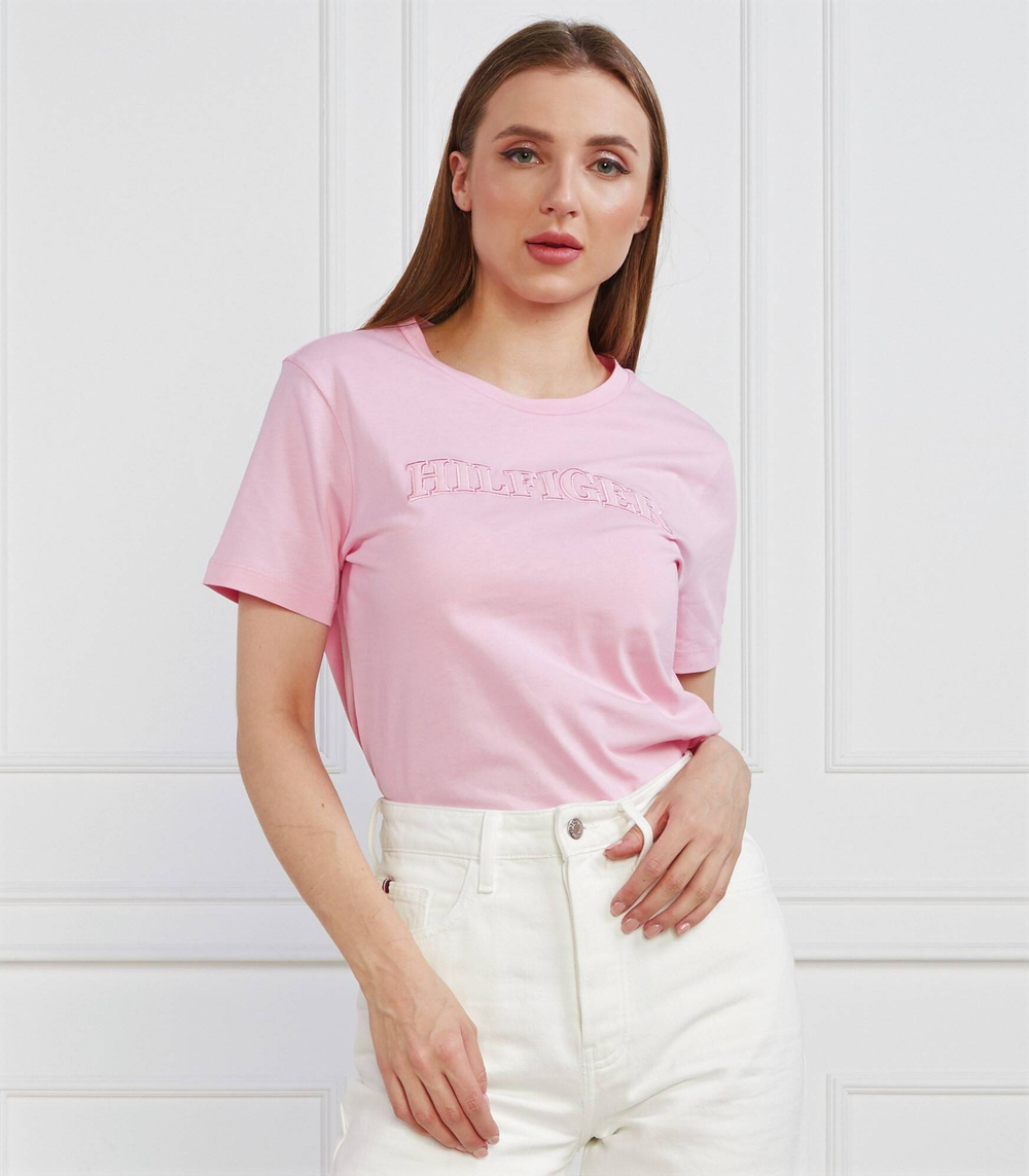 футболка tonal Tommy Hilfiger - розовый(WW0WW37562)