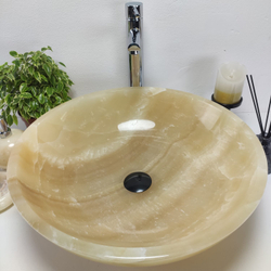 Раковина из оникса Bowl Yellow Big BO-60960 50x50x15
