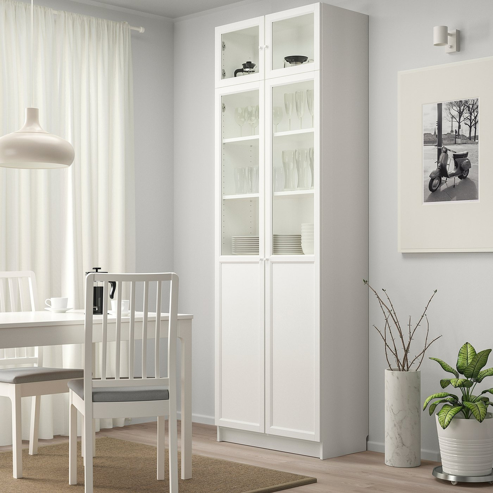 IKEA OXBERG  (ИКЕА ОКСБЕРГ)  -  Дверь стеклянная - белая 40x35 см