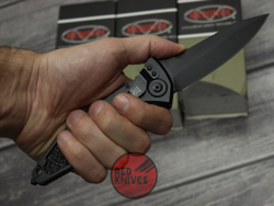 Нож Microtech Socom Auto Black Drop V 2025 - черная рук. черный клинок