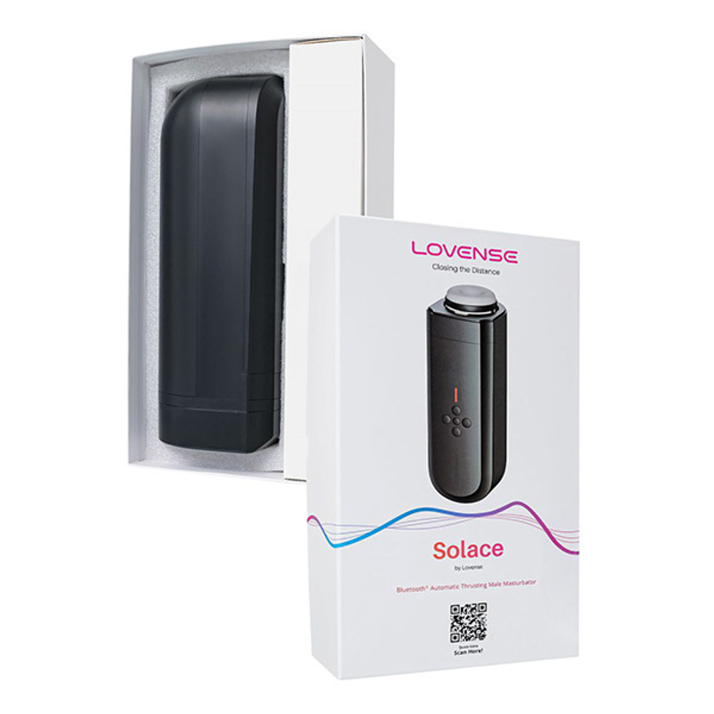 Интерактивный вибромастурбатор Lovense Solace Smart Black Thrusting Masturbator LE-37