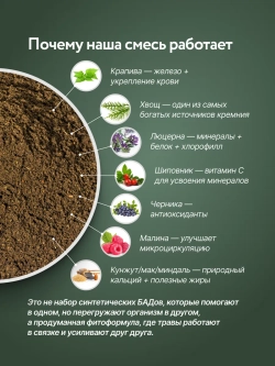 Природная смесь для Здоровья Зубов, Дёсен и Волос 2 шт