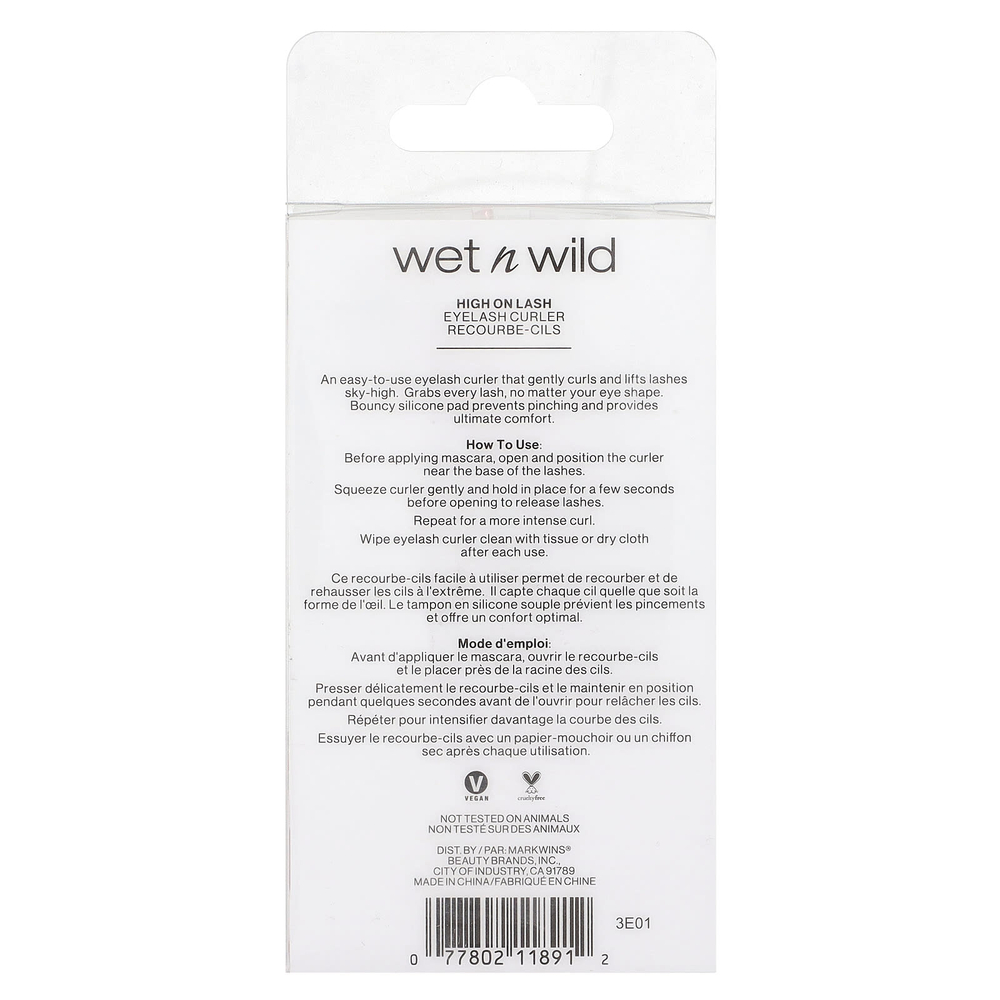 wet n wild, High On Lash, щипцы для завивки ресниц, 1 шт.