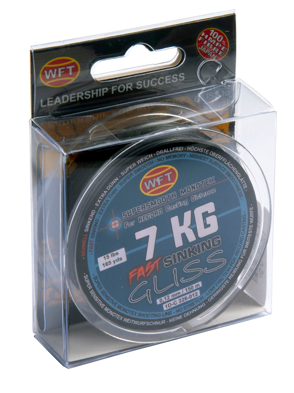 Леска плетёная WFT KG GLISS SINKING Black 150 м, 0,12 мм