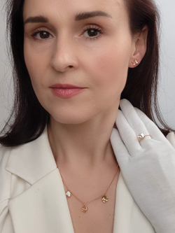Кольцо Миражи тонкое с кристаллом Swarovski цвета шампань