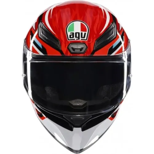 Купить Мотошлем Интеграл AGV K1s Lion / Красно-белый
