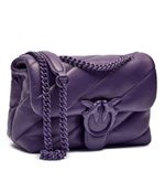Кожаная сумка через плечо LOVE PUFF MINI CL Pinko - фиолетовый(100039 A1JO)