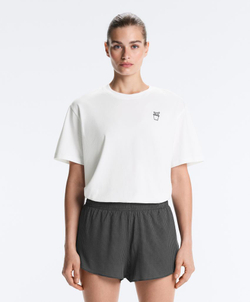 Oysho Футболка Boxy из смесового хлопка с надписью, белый