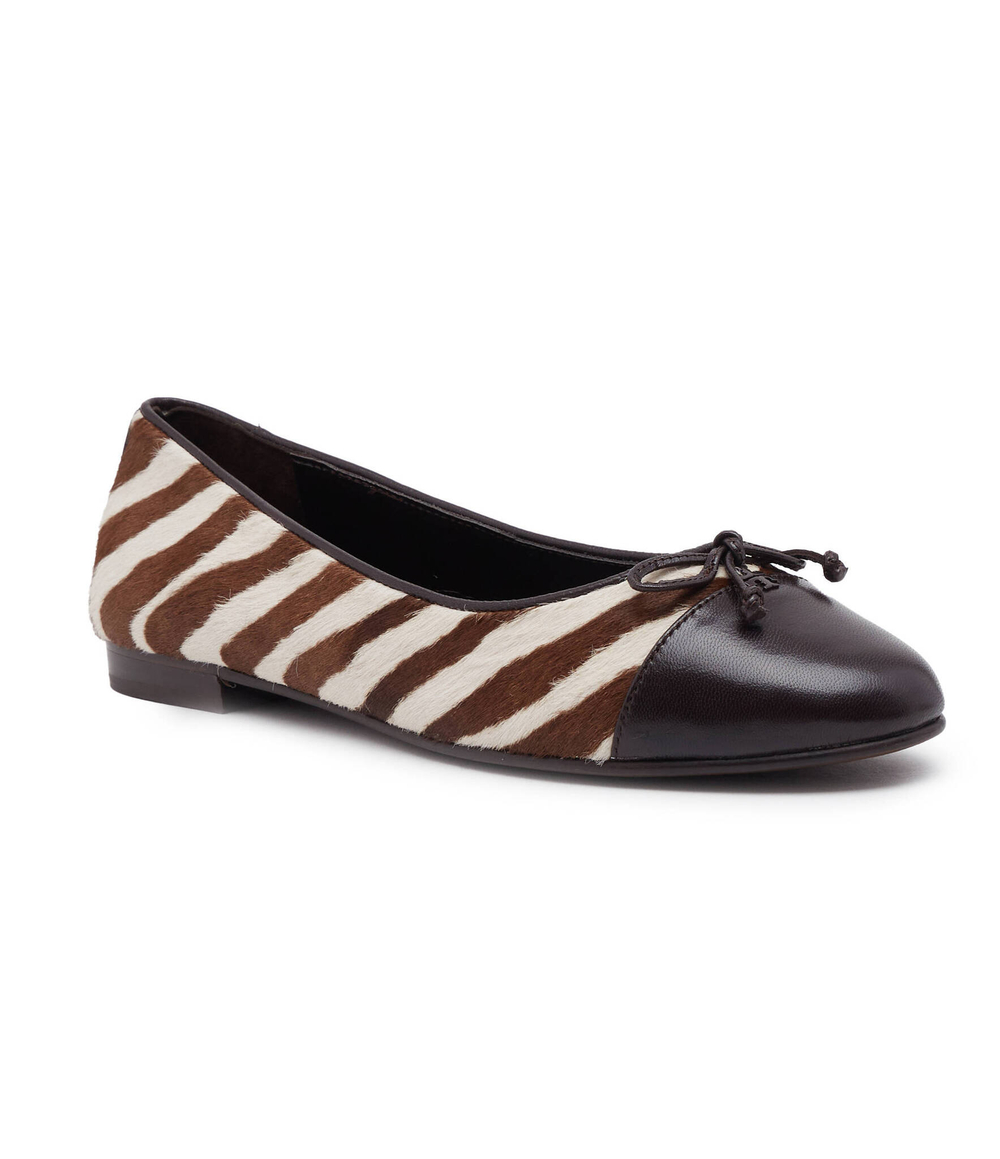 Кожаные балетки TORY BURCH - коричневый(154509)