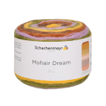 Пряжа "Mohair Dream" 00096 Желтый/зеленый/коричневый/фиолетовый