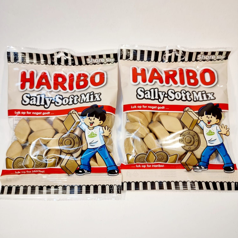 Мармелад со вкусом лакрицы и солодки Haribo Sally-Soft Mix (100х2) 200 г 2 шт (Из Финляндии)