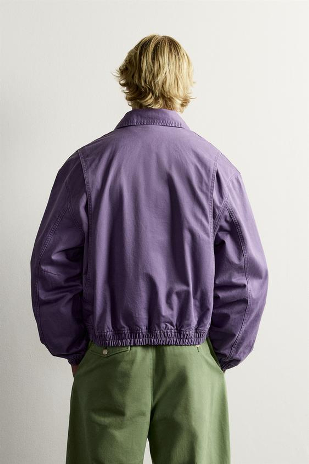 ZARA - FRUIT OF THE LOOM™ ХЛОПКОВАЯ КУРТКА С ВЫШИВКОЙ, СИРЕНЕВЫЙ