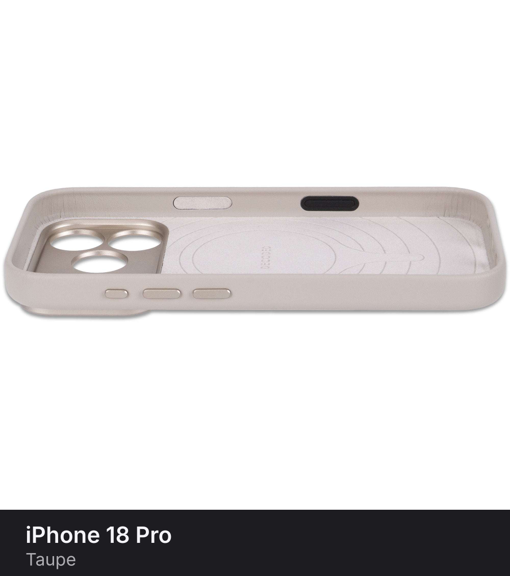 Чехол Decoded Leather Case для iPhone 18 Pro / 17 Pro Taupe