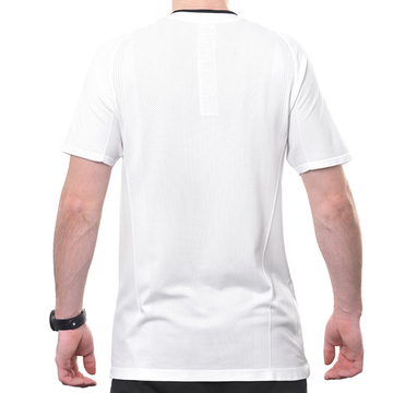 Мужское теннисное поло Wilson Players Seamless Zip Henley 2.0 - белый