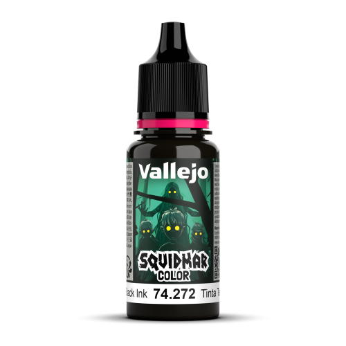 Vallejo Squidmar Color Pitch Black Ink — акриловые чернила, 18 мл (74.272)