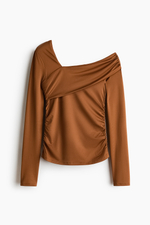 Драпированный топ на одно плечо - H&M