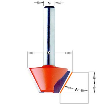 Фреза концевая  фасочная D=25,0 I=8,0 S=8,0 L=41,0 CMT 905.240.11