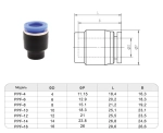 Серия PPF Фитинги заглушки цанговые / самозажимные SNS pneumatic