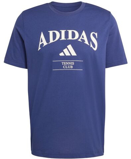 Мужская теннисная футболка Adidas Heritage Graphic Club - dark blue/chalk white