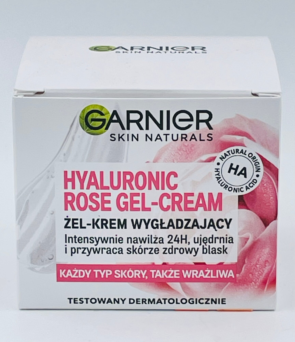 Garnier Гель-крем увлажняющий 24 часа с гиалуроновой кислотой и экстрактом розы 50 мл (Франция)