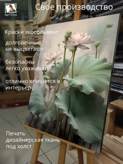 Картина на стену Масляные кувшинки 30х40см 1шт.