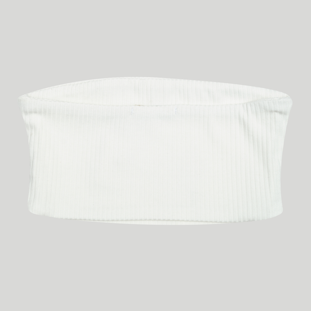Bandeau Crop Top White