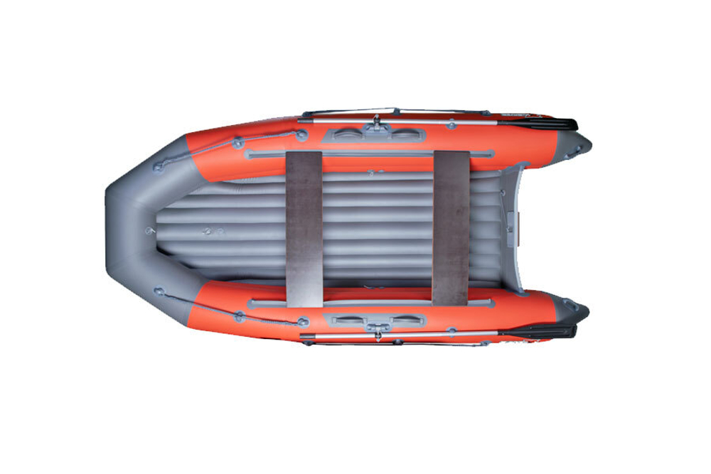 Лодка ПВХ X-River Mark 370 НДНД тримаран,красно-серый/ф-ра серая,дно серое(усил.дно и баллоны,нескол