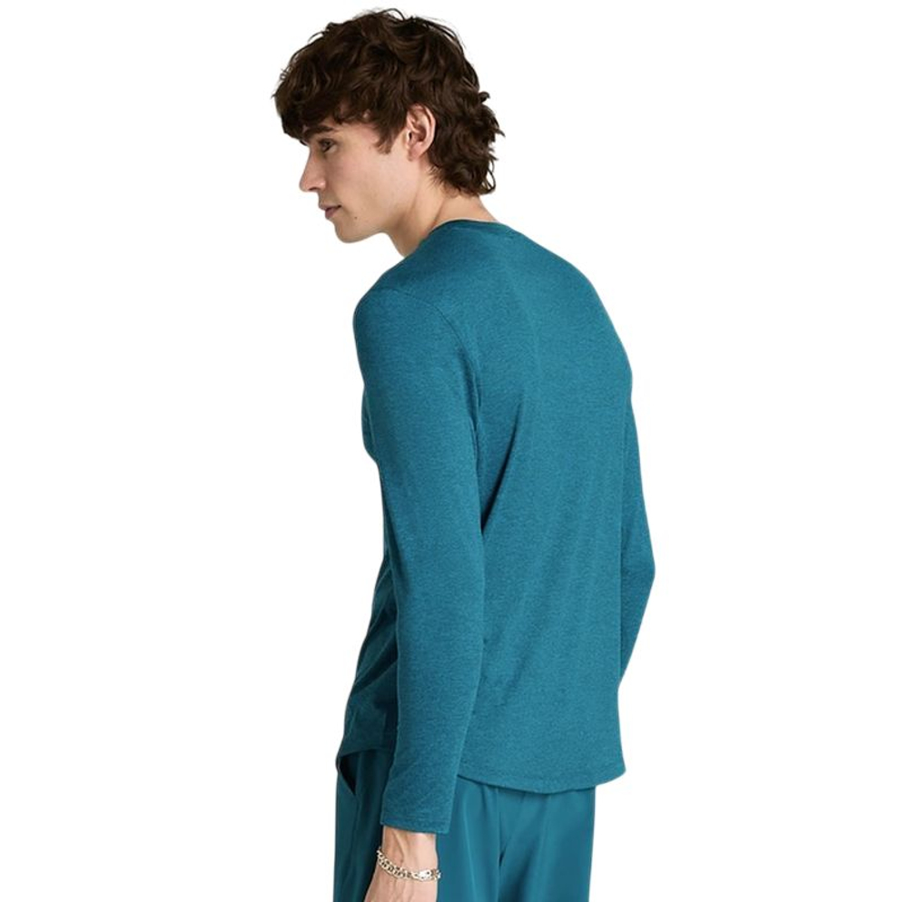 Мужская теннисная футболка Wilson Everyday Performance Longsleeve — lyons blue