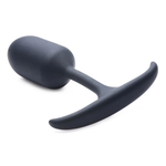 Черная анальная пробка с утяжелением Premium Silicone Weighted Anal Plug Medium - 14 см. (Цвет: черный)
