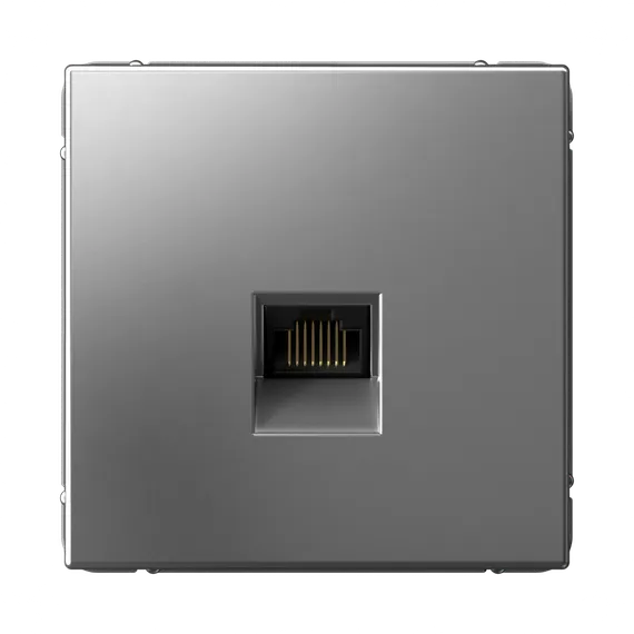 Розетка компьютерная RJ45, кат. Systeme Electric ArtGallery Сталь GAL000986