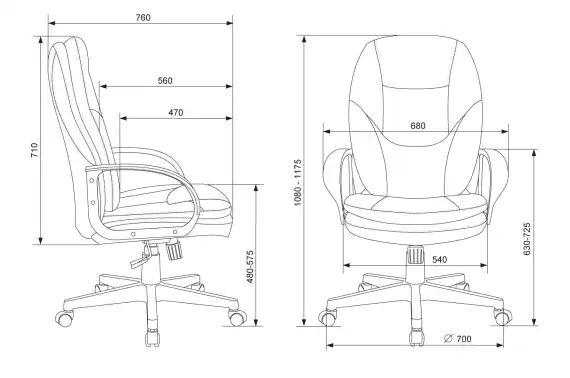 Кресло руководителя Бюрократ CH-868LT Fabric серый 38-417 крестов. пластик