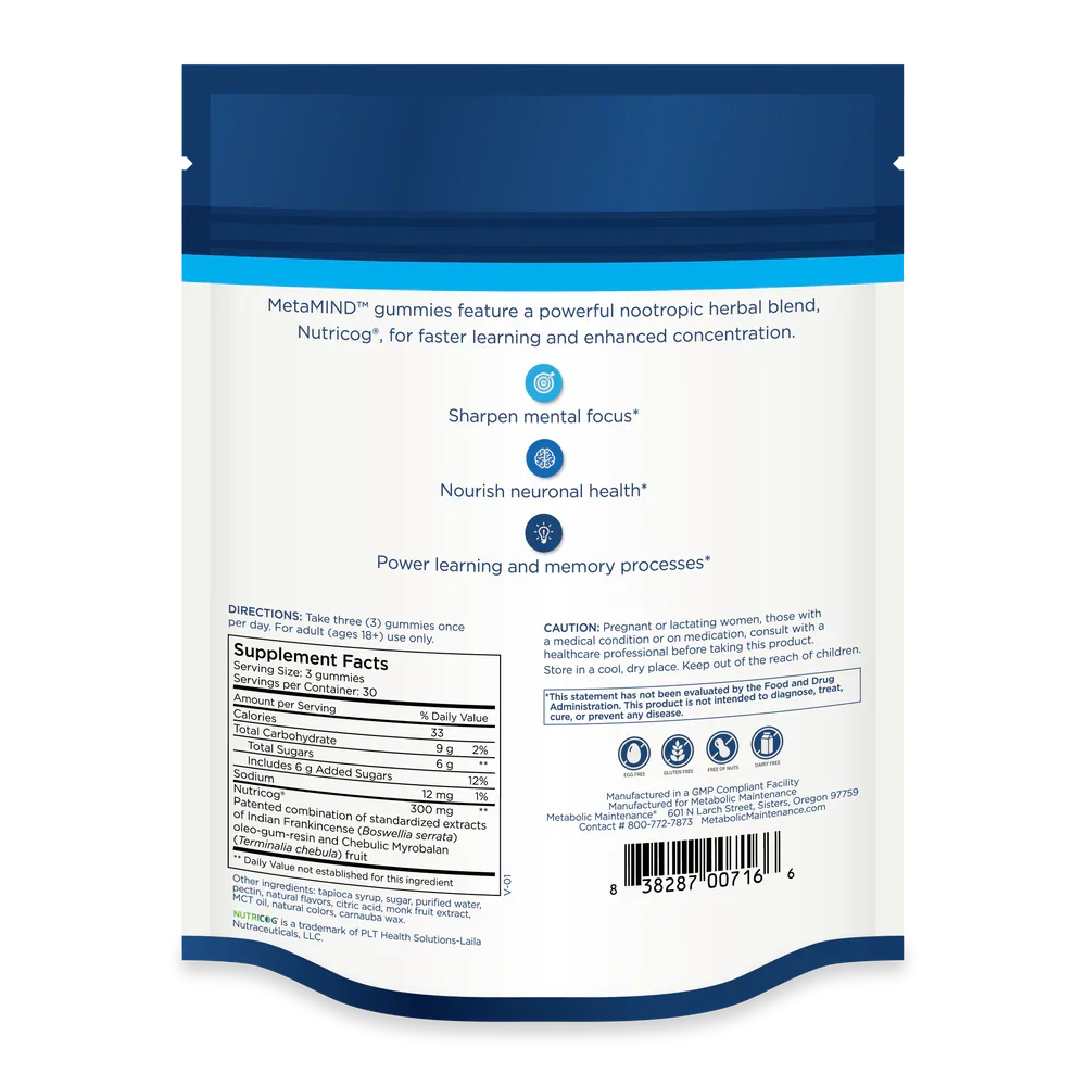 Metabolic Maintenance® MetaMIND™ Gummies