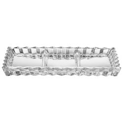 БЛЮДО СЕРВИРОВОЧНОЕ "CRYSTALITY", 3 СЕКЦИИ, 28,5*15*2,5 СМ