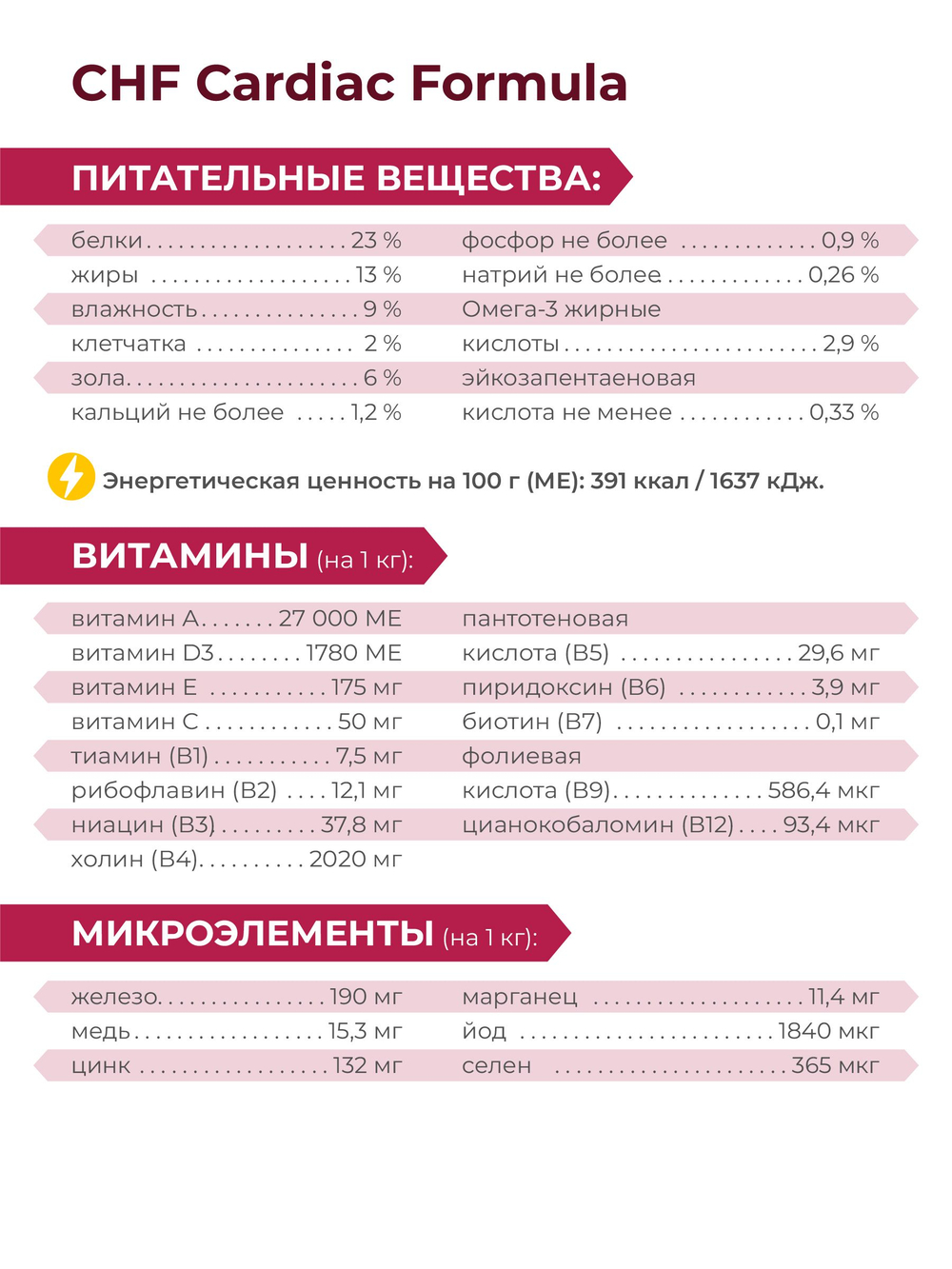 Корм для собак мелких пород VD Cardiac formula CHF, диетический, при хронической сердечной недостаточности, 12 кг, QUATTRO