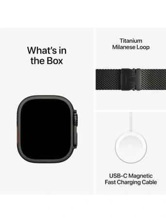 Умные часы Apple Watch Ultra 2 49 мм Black Titanium Case with Black Titanium Milanese Loop - L