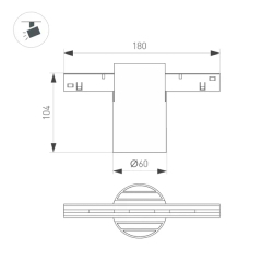 Светильник MAG-ORIENT-AXIO-R60-10W Day4000 (WH, 24 deg, 48V) (Arlight, IP20 Металл, 5 лет) 059254