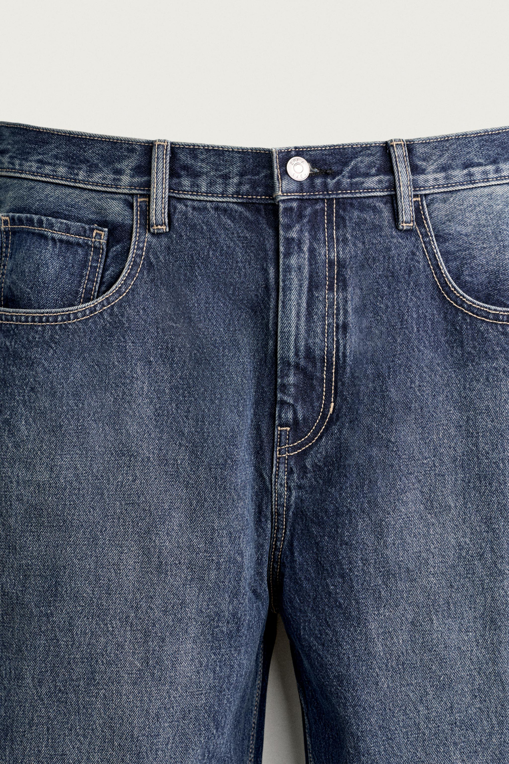 ДЖИНСЫ TAPERED WIDE FIT В ПОЛОСКУ — ZARA