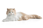 Коллекционная фарфоровая фигурка лежащей кошки Lladro/Nao